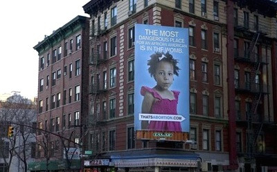 Плакат против абортов в Нью-Йорке